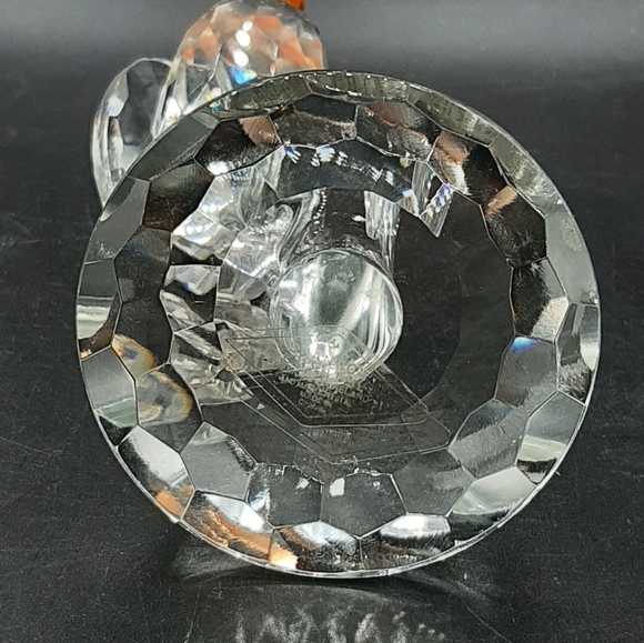 Shannon Clear Crystal Parrot Orange Beak Figurine 7" Tall Designs of Ireland - Picture 8 of 9